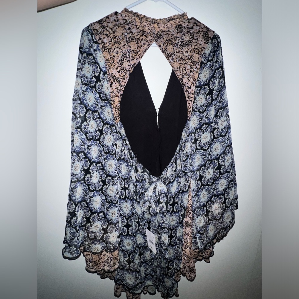 NWT Free People Gabi Printed Boho Tunic Dress